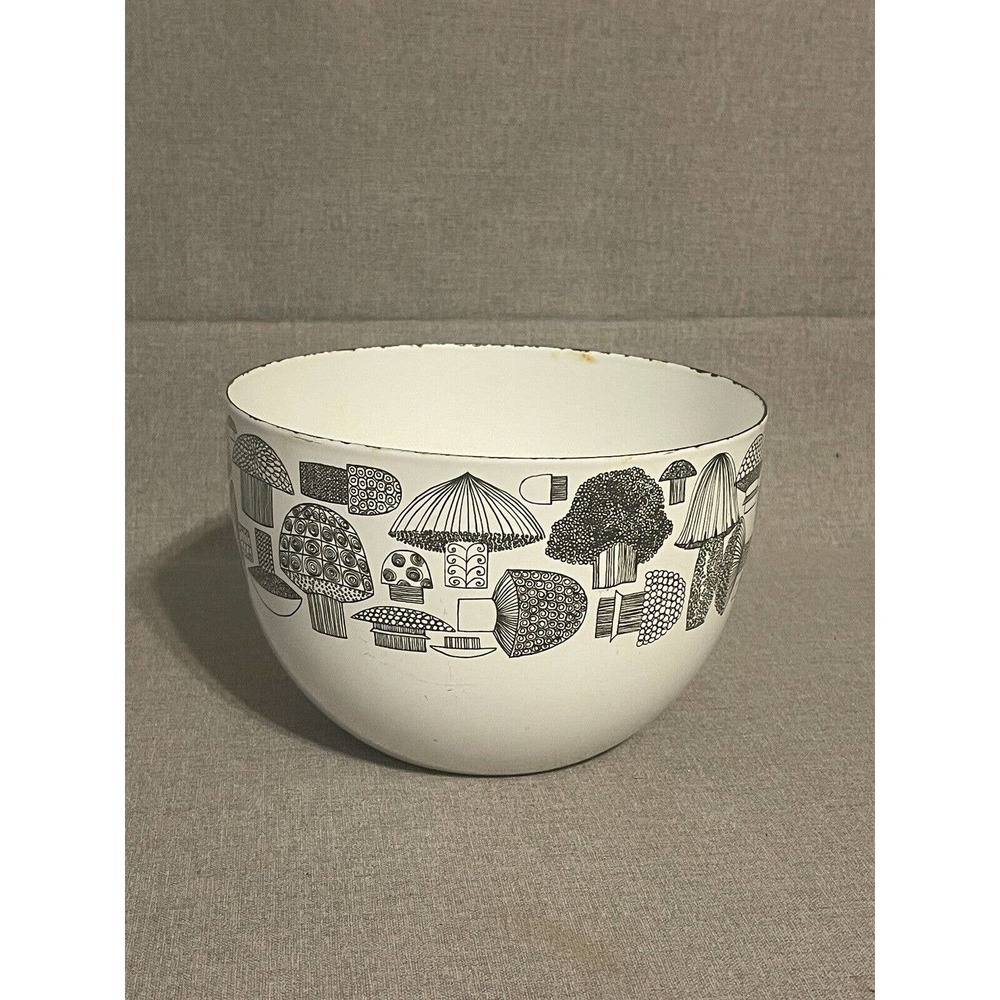 Vintage Mid Century Modern ARABIA MUSHROOM BOWL Enamel Finland kaj Franck